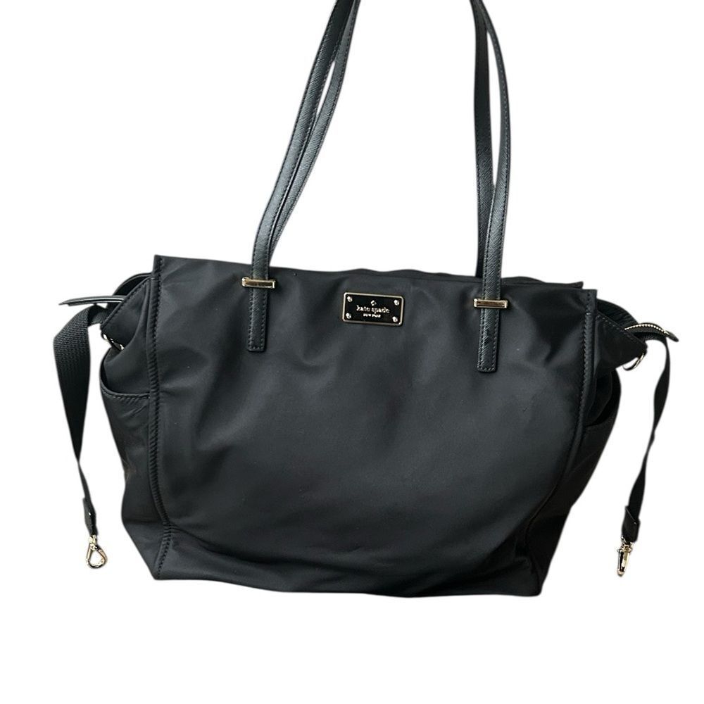 Kate Spade Kaylie Baby Bag  Classic Black Nylon Tote Diaper Bag